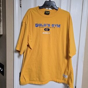 Golds Gym Sweater Mens 2XL Yellow Destin Fl Workout Gym Core Training